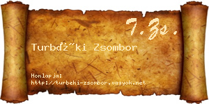 Turbéki Zsombor névjegykártya