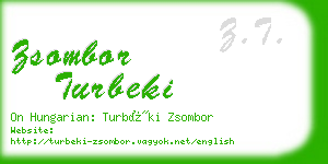 zsombor turbeki business card